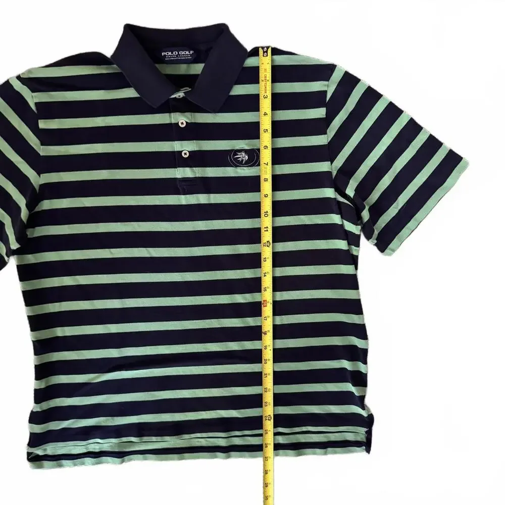 Polo Golf Ralph Lauren Shirt Men's L Pima Cotton Castle Pines Striped Vintage‎